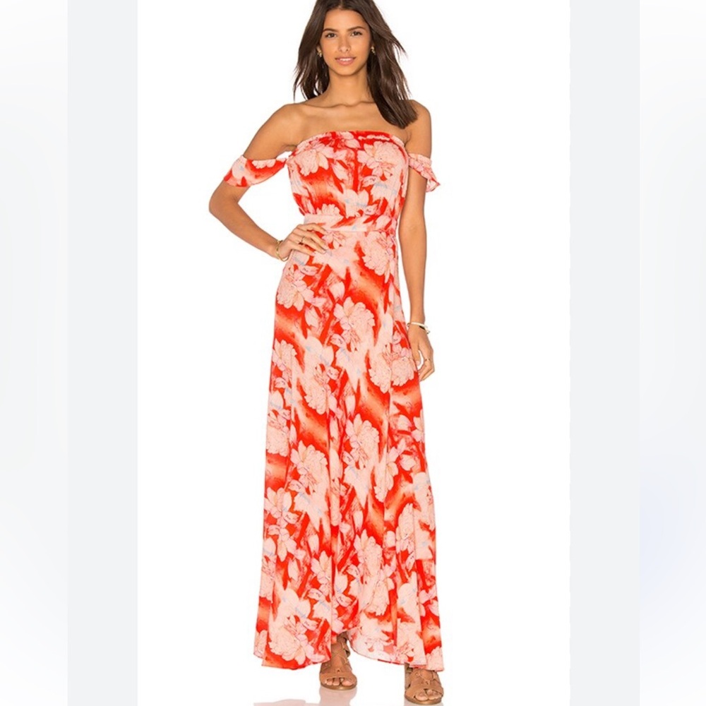 Flynn Skye Bella Maxi Dress Floral Red | M